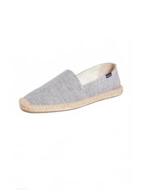Soludos Original Classics Stripe Espadrilles Cotton navy blue white slip on 10
